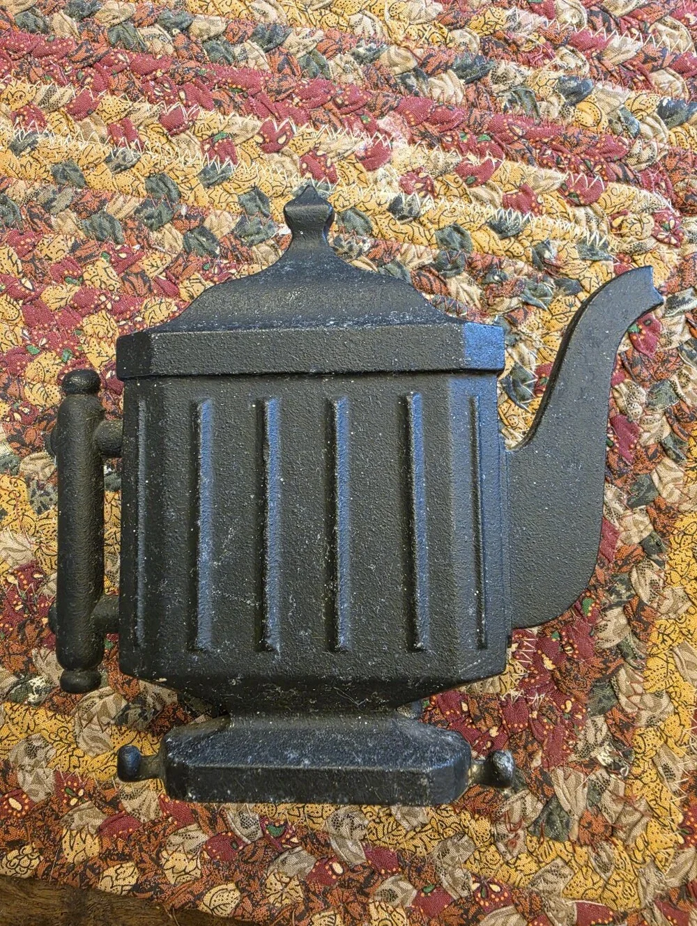 Black Cast Iron Teapot Napkin Holder